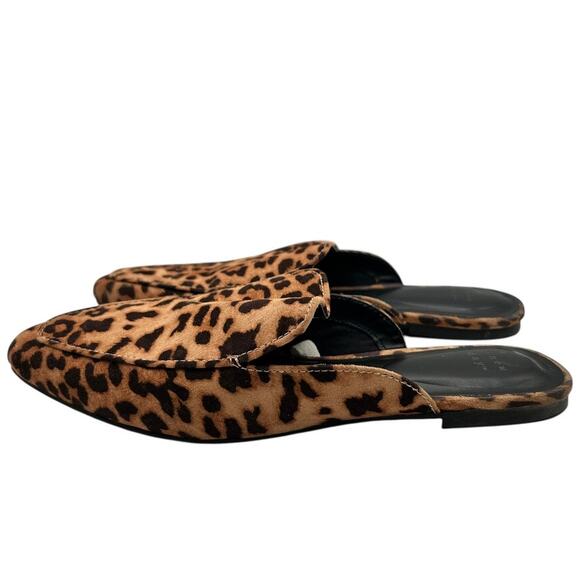 A New Day Women's Brown Suede Leopard Print Slip On Mules Size 7.5 - Picture 7 of 11